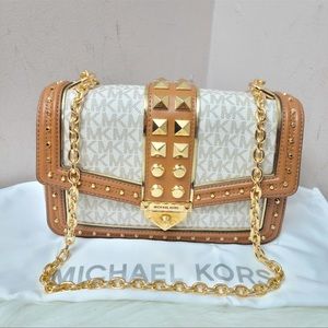 100% Authentic Michael kor studded shoulder bag